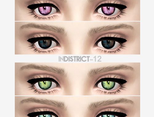 Blush, brows, eyes and clothing