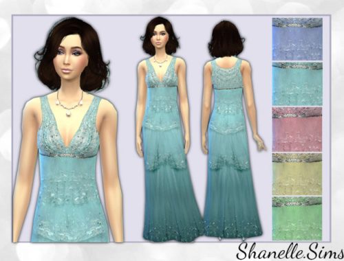Jewelled formal gowns