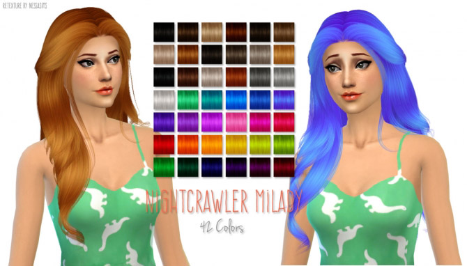 Nightcrawler s Milady Hair Retexture - The Sims 4 Catalog