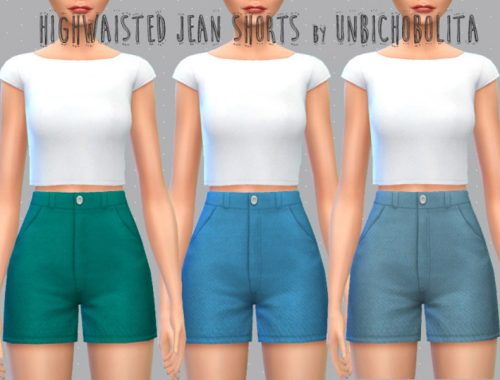 Highwaisted denim shorts