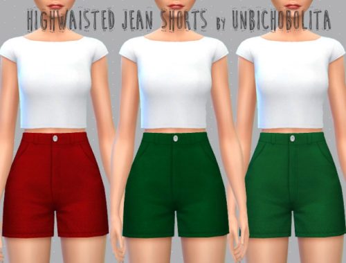 Highwaisted denim shorts