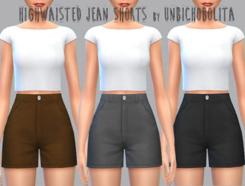Highwaisted denim shorts