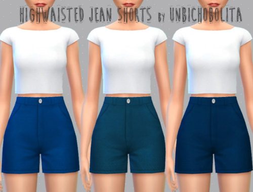 Highwaisted denim shorts