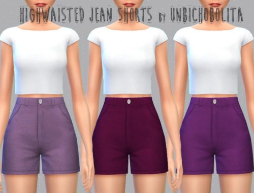Highwaisted denim shorts