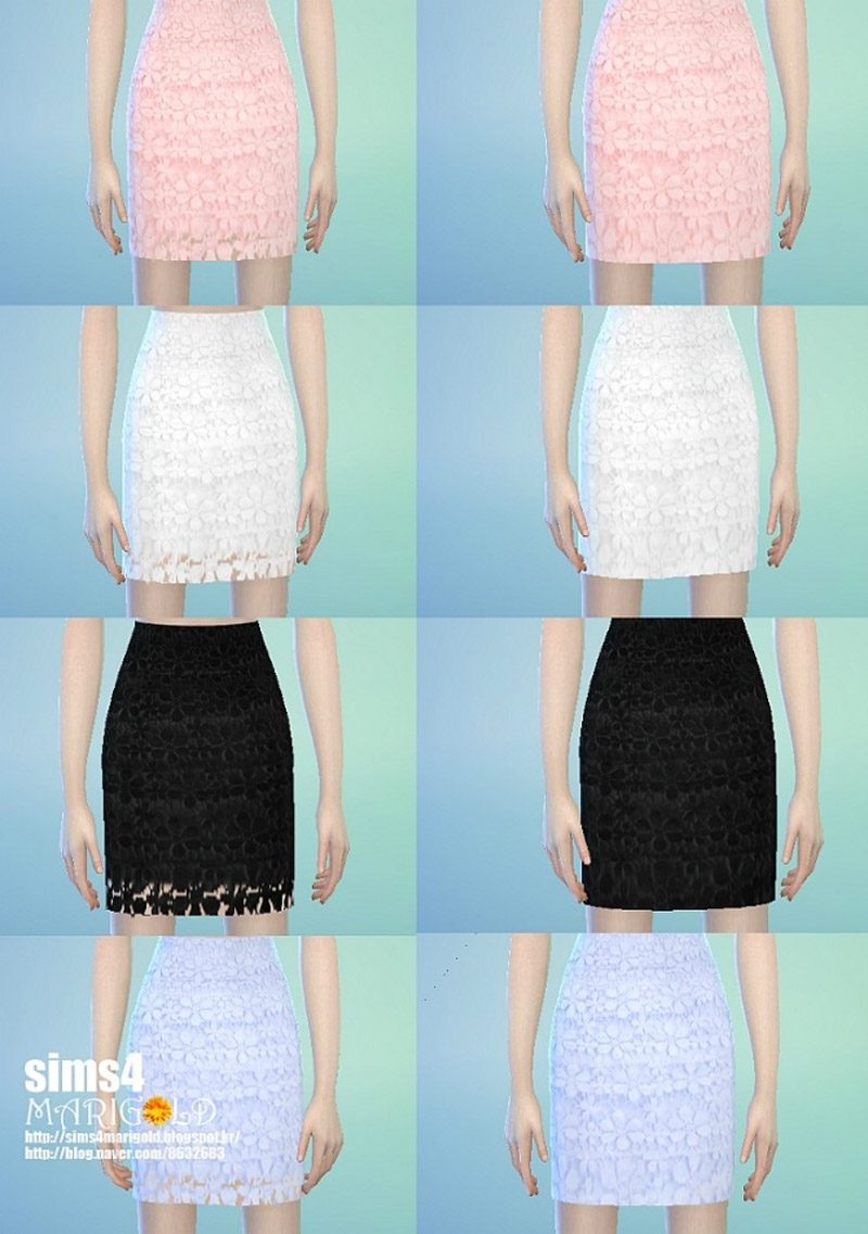 H-line lace skirt - The Sims 4 Catalog