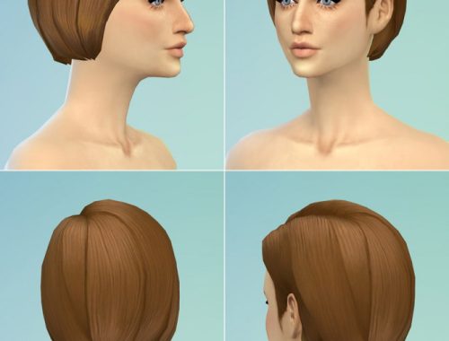 Medium straight parted hair edit v2
