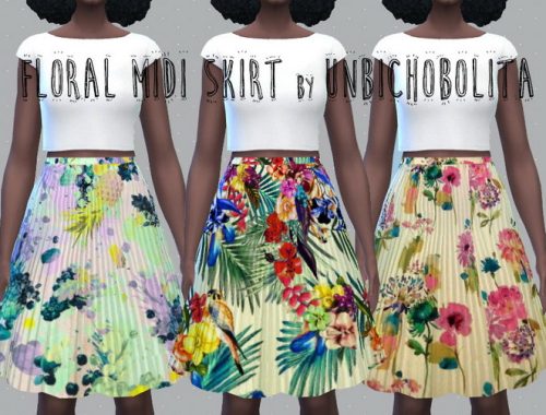 Floral midi skirt