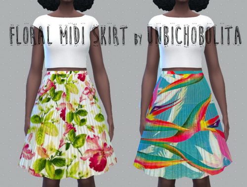 Floral midi skirt