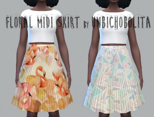 Floral midi skirt