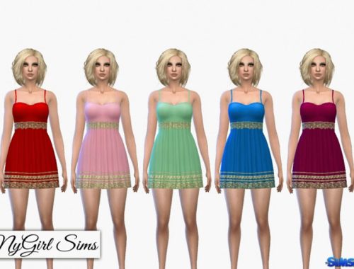 Spaghetti Strap Embroidered Sundress