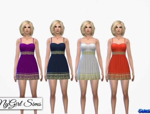 Spaghetti Strap Embroidered Sundress