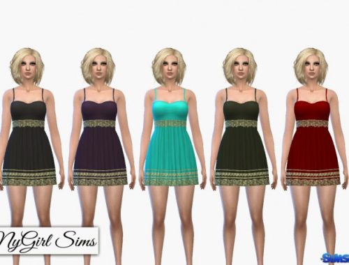 Spaghetti Strap Embroidered Sundress
