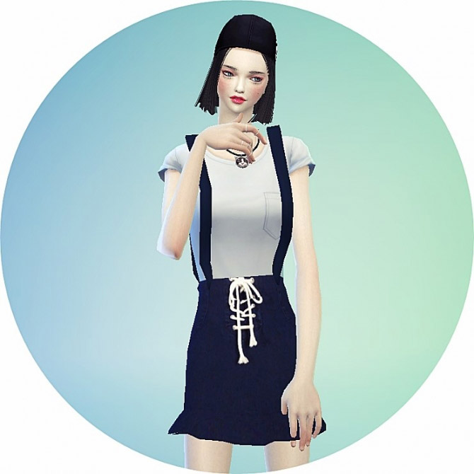 Suspender mermaid mini skirt - The Sims 4 Catalog