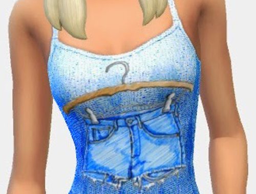 Girly denim top