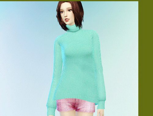 Asym Turtleneck Sweater