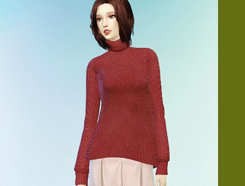 Asym Turtleneck Sweater