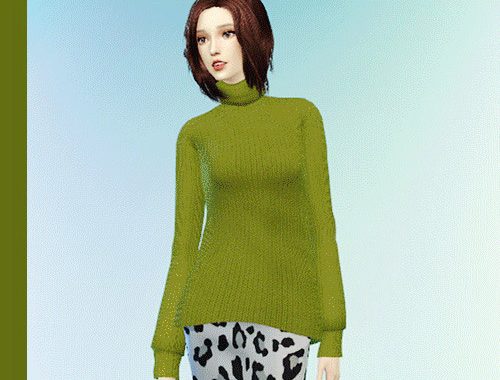 Asym Turtleneck Sweater