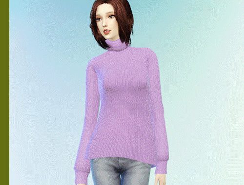 Asym Turtleneck Sweater