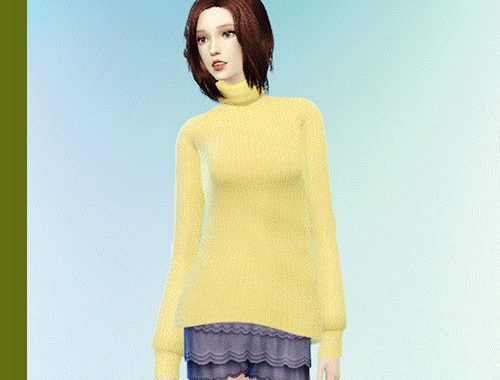 Asym Turtleneck Sweater