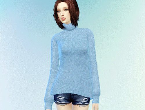 Asym Turtleneck Sweater