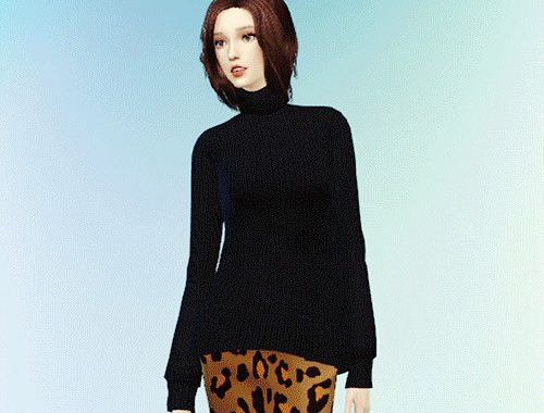 Asym Turtleneck Sweater