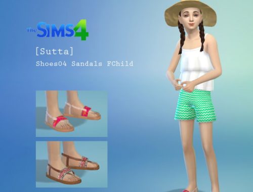 Summer Set: top, shorts, hat and sandals