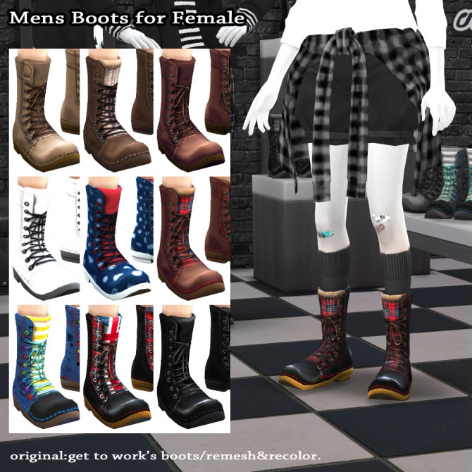 GTW boots for females recolor - The Sims 4 Catalog