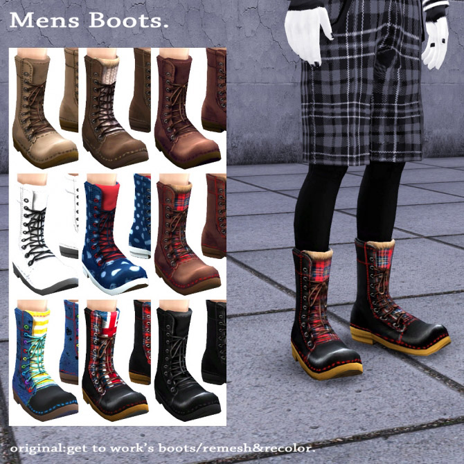 GTW boots for males recolor - The Sims 4 Catalog