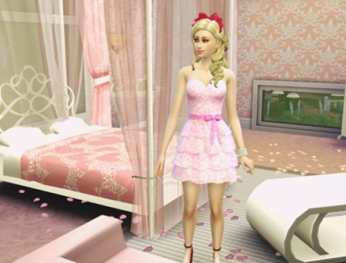 Romantic Frilly Dress Glittery