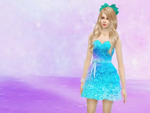 Romantic Frilly Dress Glittery