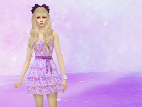 Romantic Frilly Dress Glittery