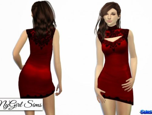 Lace Overlay Bodycon Dress