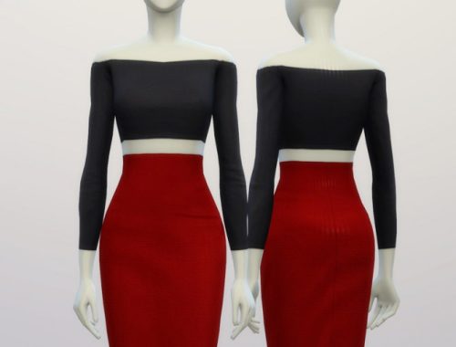 Basic high waist H line pencil dress
