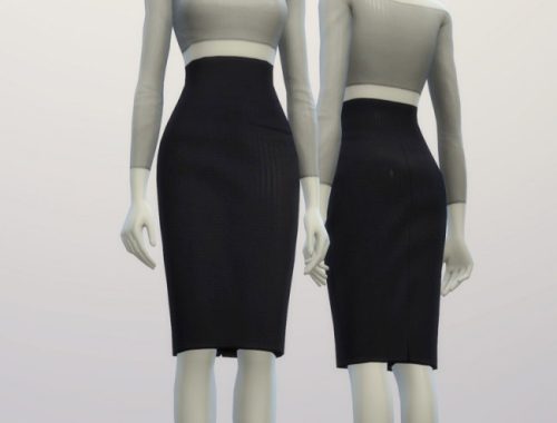 Basic high waist H line pencil dress