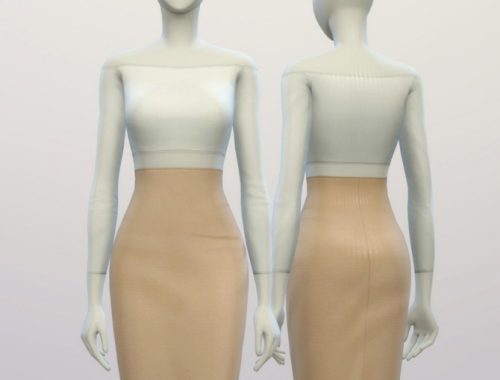 Basic high waist H line pencil dress