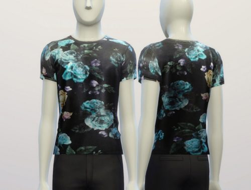 Floral t-shirt for males