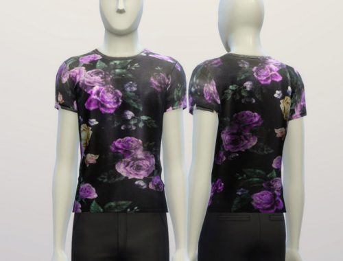 Floral t-shirt for males