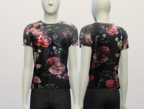 Floral t-shirt for males