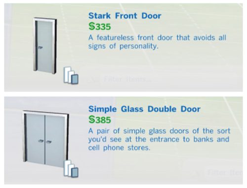 Fix for Simple Glass Double Door and Stark Front Door