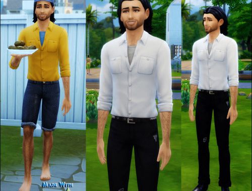 Casual Tucked Shirt with Tee