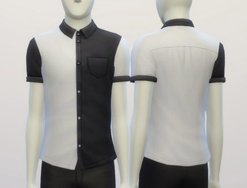 Cuffed Colorblock shirt edit