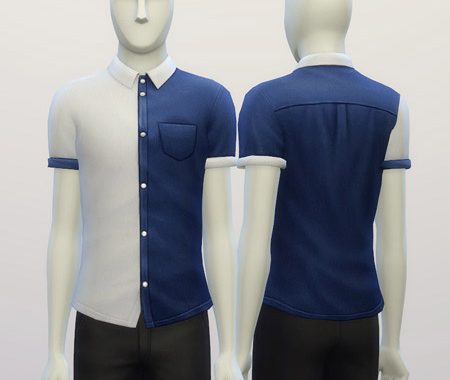 Cuffed Colorblock shirt edit