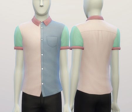Cuffed Colorblock shirt edit
