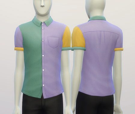 Cuffed Colorblock shirt edit