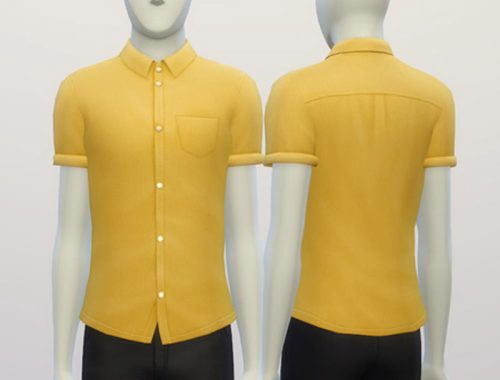 Cuffed Solid color shirt edit