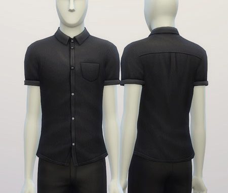 Cuffed Solid color shirt edit
