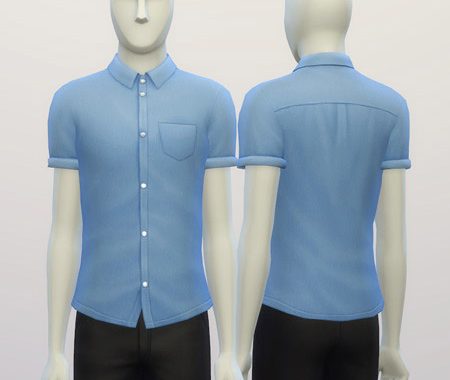 Cuffed Solid color shirt edit