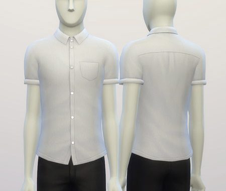 Cuffed Solid color shirt edit