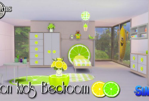 Lemon kids bedroom
