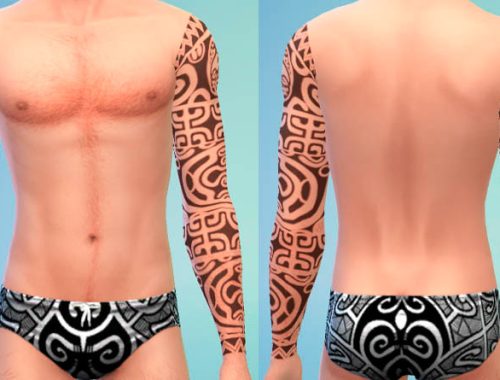 Tattoos full sleeves, four styles